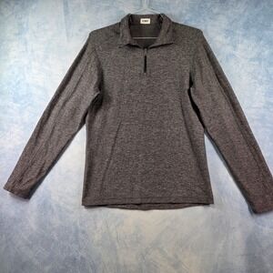 Lululemon Mens Half Zip Pullover Heathered Grey Long Sleeve Running Shirt M